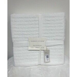 Sunday Citizen Ribbed Lightweight Throw 52" X 75" White